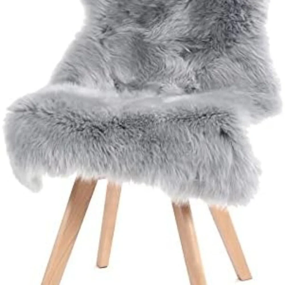 New Premium Genuine Sheepskin Rug Grey Real Australia Sheepskin Natural Lambskin